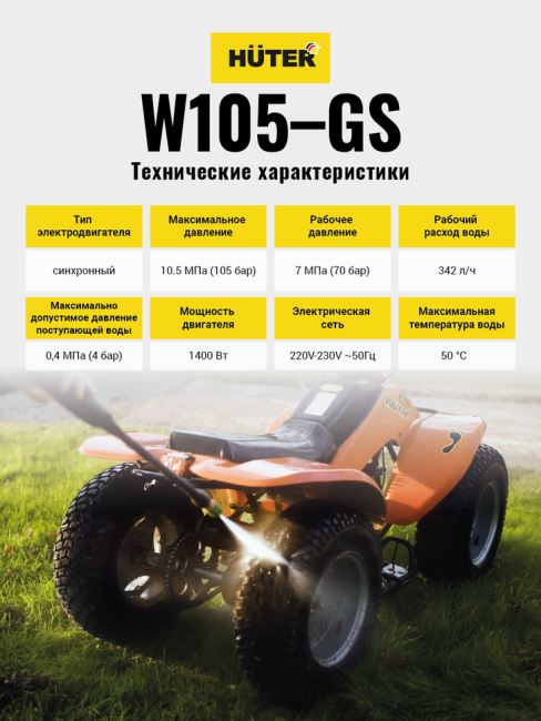Мойка HUTER W105-GS в Краснодаре