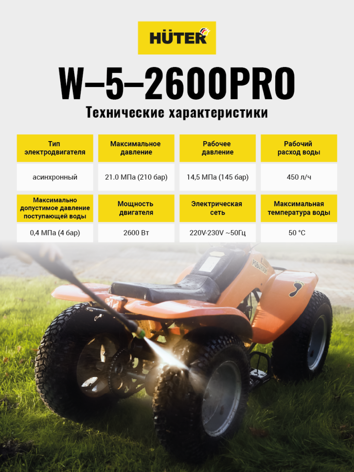 Мойка Huter W-5-2600 PRO в Краснодаре