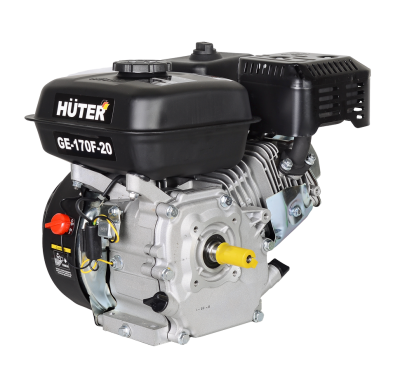 Двигатель бензиновый HUTER GE-170F-20 в Краснодаре 7 л.с., четырехтактный, ручной стартер, топливный бак – 3.6 л, выходной вал - шпонка, 20 мм